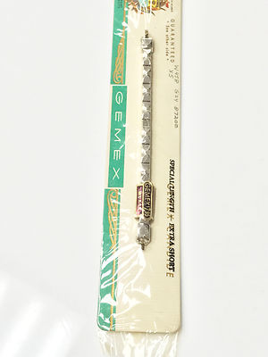 Gemex Candide Original Vintage 6mm Extra Short W458 Silver Expandable Watch Band