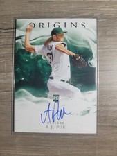 2020 Panini Chronicles Origins A.J. Puk Rookie Autograph RC #21