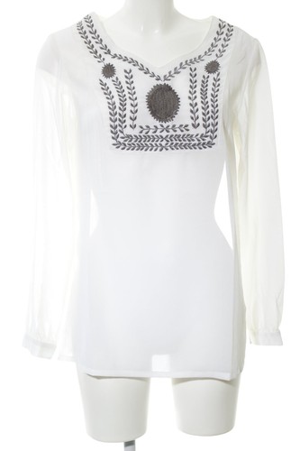ALMATRICHI Blusa de larga Mujeres Talla EU 40 blanco-gris |