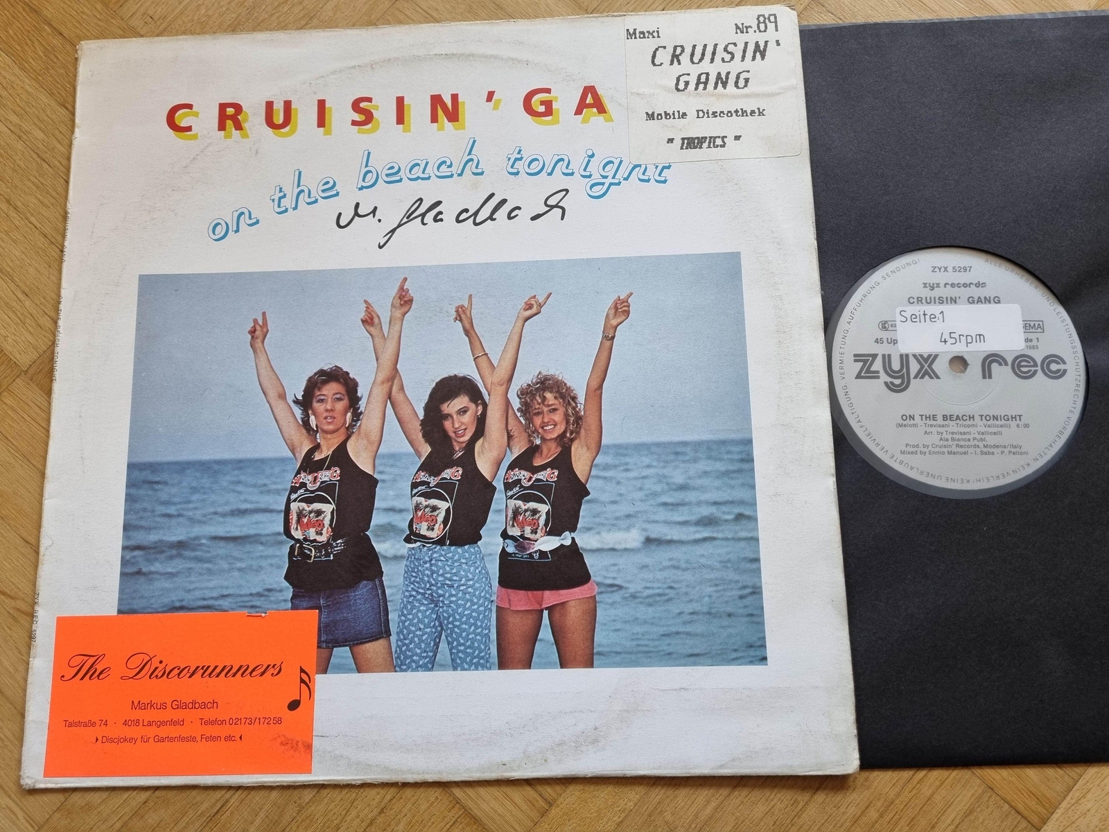 Cruisin' Gang - On The Beach Tonight 12'' Vinyl Maxi Germany