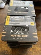2 Boxes  Huttig-Grip 1-1/2 in Joist Hanger Nails, Bright Finish, 10 gauge 2#