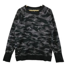 ATHLETA Triumph Black Camo Printed Crewneck Sweatshirt Size L