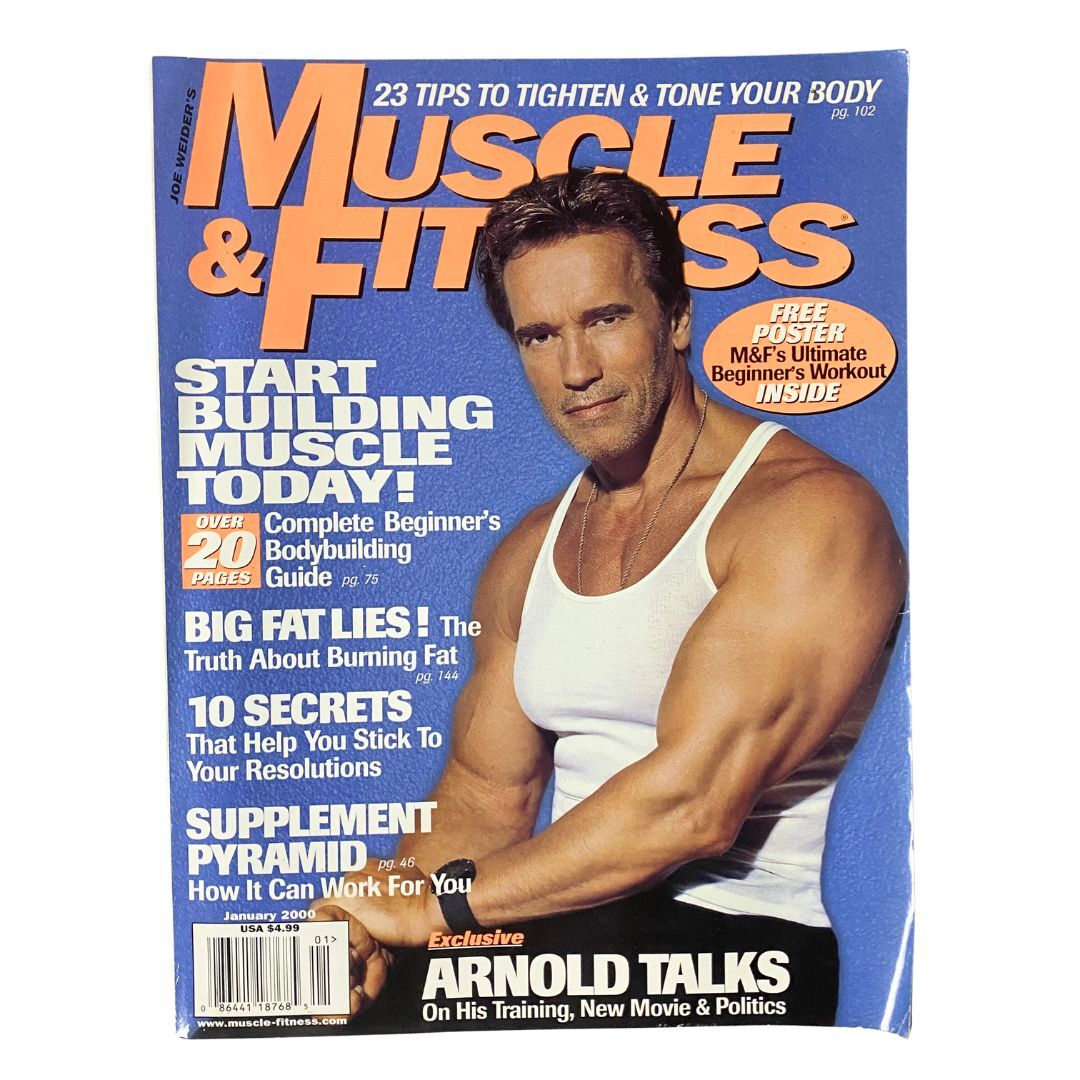 Muscle Fitness Magazine January 2000 Arnold Schwarzenegger w