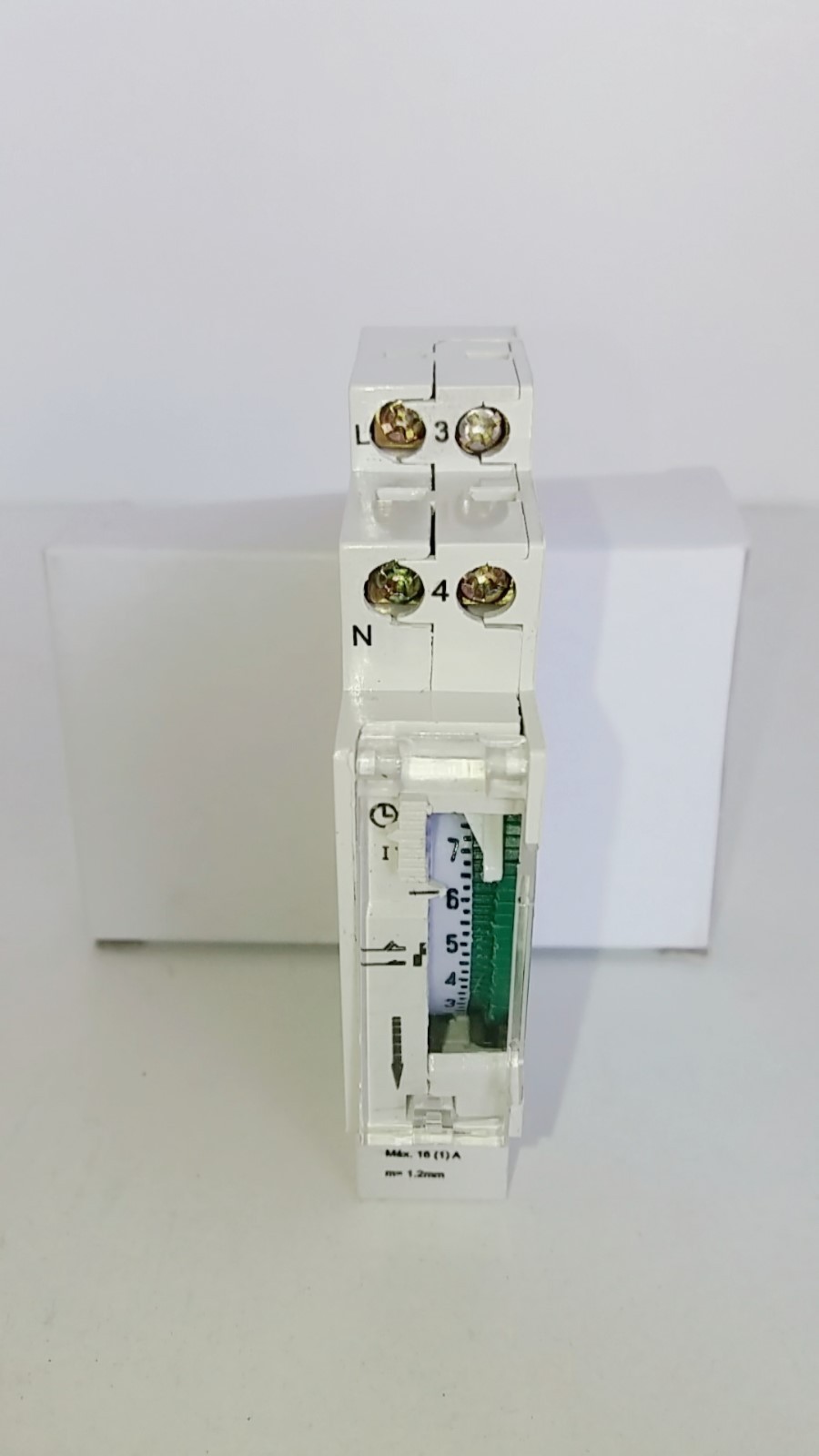 Reloj programador mecánico diario 24h. 1 módulo con batería reserva para piscina