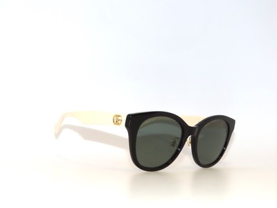 Gucci GG1002SK 1002SK 004 Black White Gray Sunglasses 1002 