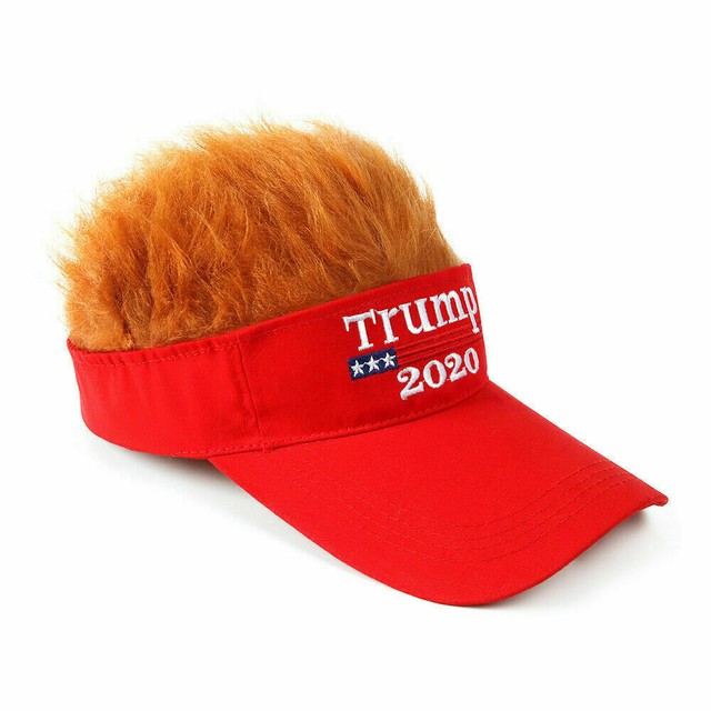 President Donald TRUMP 2020 Red Trumpy Visor Hat w/Gold