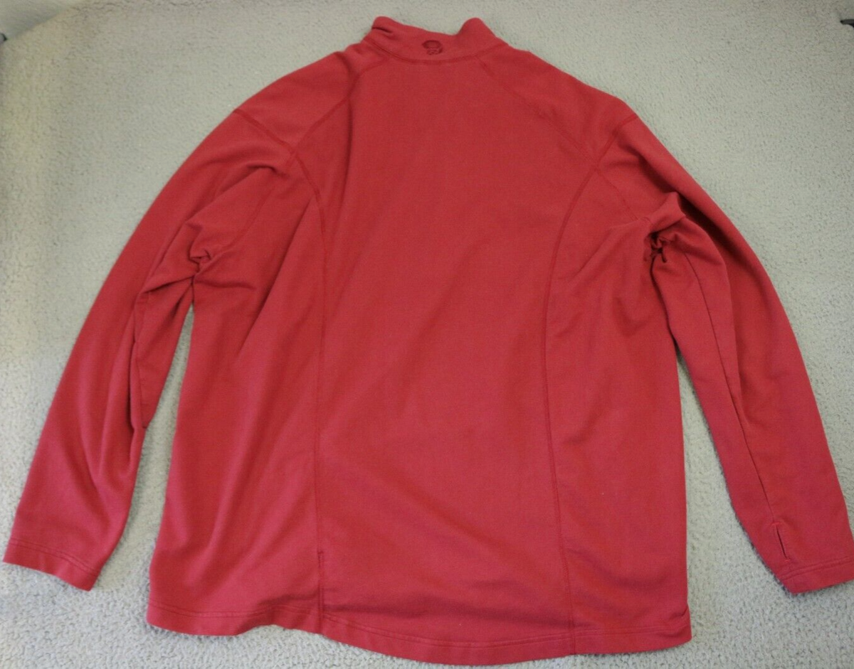 Mountain Hard Wear Sweater Men's Size 2XL Quarter Zip Red