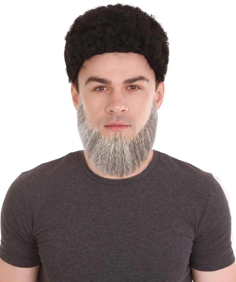 Cabello sintético para hombre HPO barba completa cosplay cabello facial M-1304 Foto 3 de 4