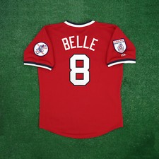 Albert Belle 1976 Cleveland Indians Cooperstown Men's Red Jersey w/ Patch