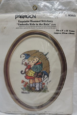 Exquisite Hummel Stitchery Umbrella Kids in the Rain left Kit No: 0365