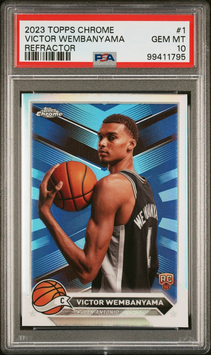 2023 TOPPS CHROME REFRACTOR #1 VICTOR WEMBANYAMA ROOKIE RC 2023 TOPPS CHROME REFRACTOR #1 VICTOR WEMBANYAMA ROOKIE RC
