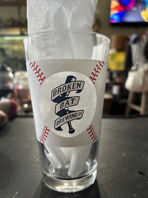 Broken Bat Brewing Co Pint Beer Glass Milwaukee Wisconsin