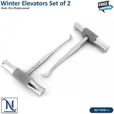 Set Of 2 Dental Root Extraction Elevators Winter Warwick James Winter Surgical