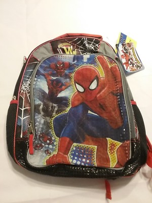 Boys Spider-Man Backpack16 X12 X5 with reflective inserts for night invisibility