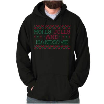 Ugly Christmas Holly Jolly Handsome Stitch Hoodie Hooded