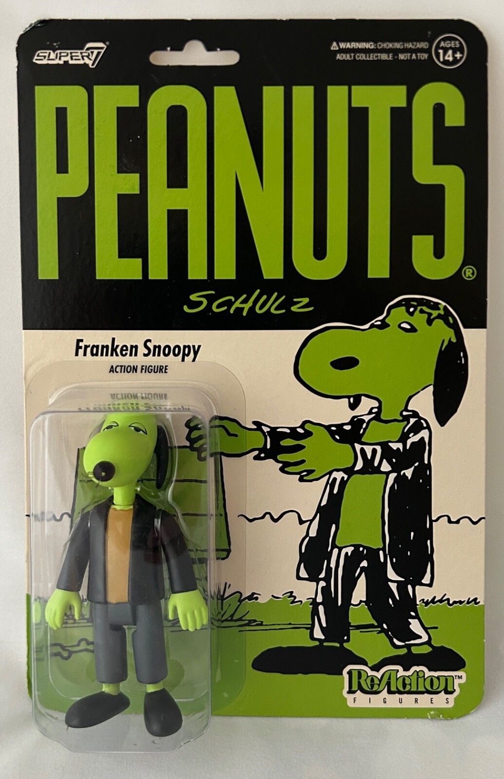 Super7 Peanuts ReAction Franken Snoopy Collectible Figure