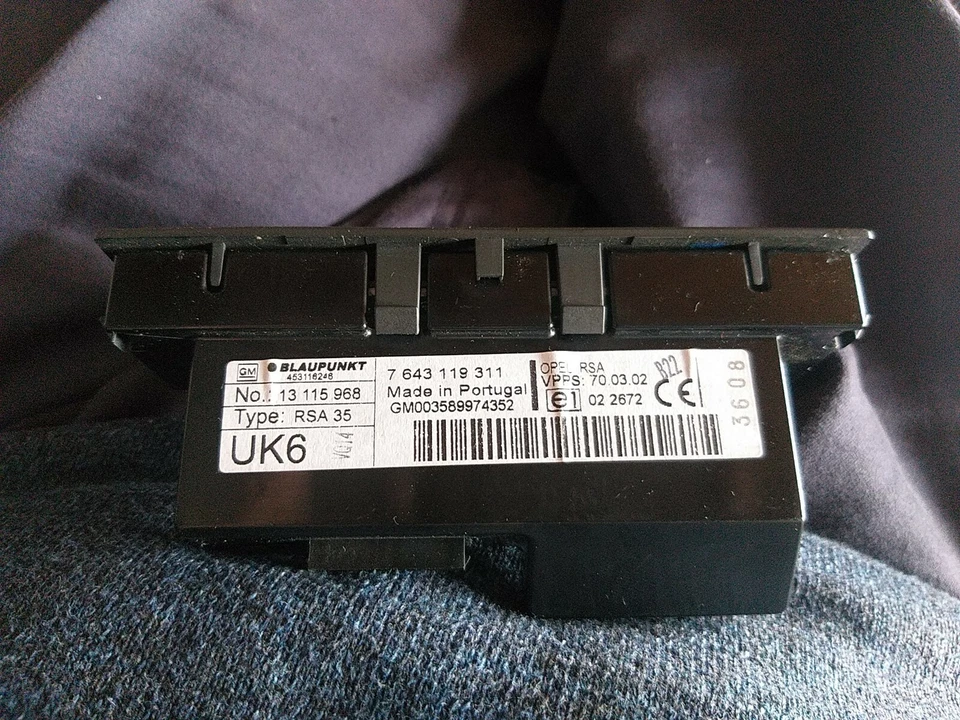 Radio-Bedienteil hinten Opel Vectra C Signum 3.0 Cdti y30dt 13115968 6780151 - Bild 2 von 2