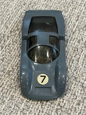 Vtg. Eldon 1967 Porsche Carrera Grey #7 Slot Car- Body Only