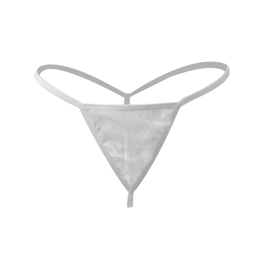 Sexy White Lace Plus Size 8-26 Sheer G-String Underwear Panties Lingerie