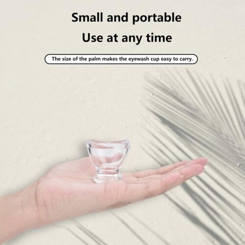 2 Pcs Glass Eye Wash Cup Clear Eye Flush Cup Portable Eye Washing Kit for Eye R - Picture 2 of 5