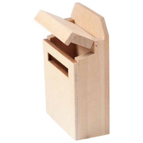 Miniature Blank Mail Box Doll House Mini Mail Box Miniature Wooden Flip Mailbox
