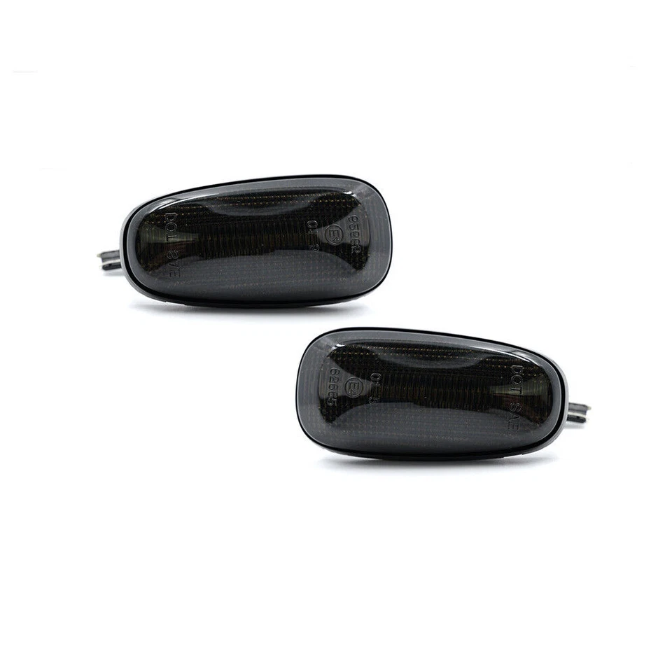 2x Smoked LED For Cadillac STS STS-V 2005-2011 Front Fender Side Marker Lights - Image 2 of 4