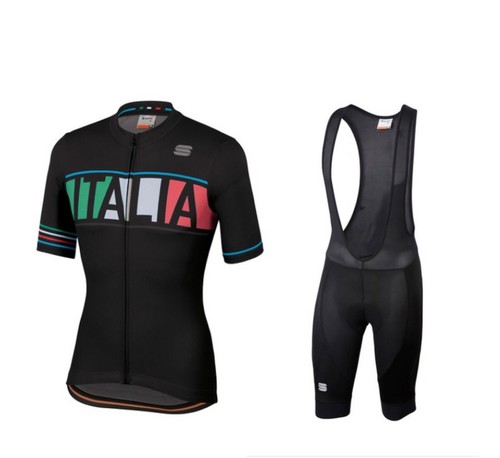 COMPLETO CICLISMO SPORTFUL ITALIA JERSEY / NEO BIBS colore NERO-TRICOLORE |  eBay