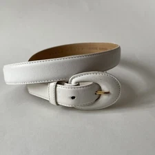 Field Manor XL  33” white belt genuine leather women’s