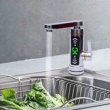 Electric 110V Instant Hot Water Heater Shower Kitchen Tap Faucet Digital Display