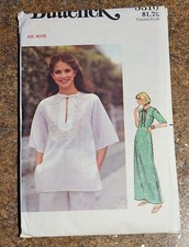 70's Sewing Pattern Butterick 5310 Misses Dress, Tunic Top, Size Petite UNCUT