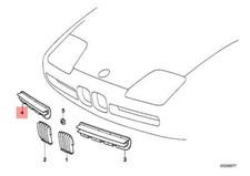 Genuine BMW Z1 Roadster Front Bumper GRILLE O/S OEM 51132291420
