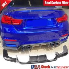 Real Carbon Fiber Rear Bumper Diffuser Lip Refit for BMW F80 M3 F82 F83 M4 15-19