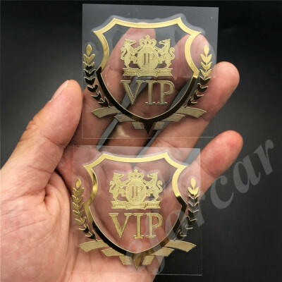 4-Pack JP Junction Produce Metal VIP Emblem Badge – Car Trunk Window Decal Sticker, Chrome Style