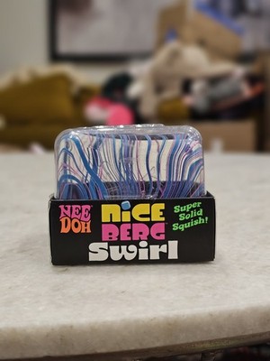 Needoh Nice Berg Swirl - Giant Swirl Nice Cube Purple Pink Blue NIB