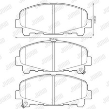 New Brake Pad Set, disc brake for ACURA HONDA:TLX,ACCORD VIII,ACCORD IX Saloon