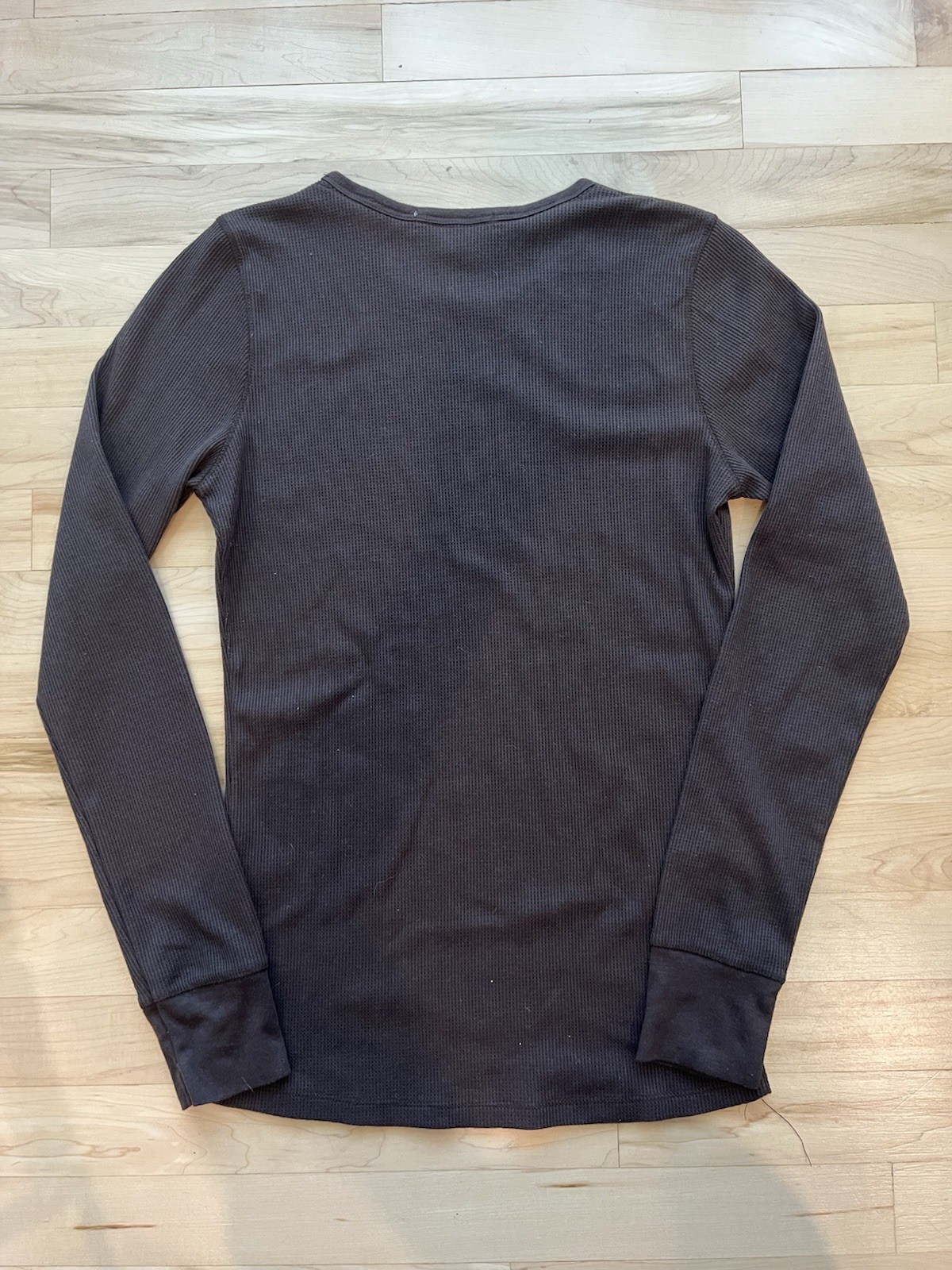 Active Basic Brown Waffle Knit Long Sleeve Therma… - image 3