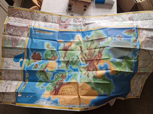 The World of Krynn Trail Map, DragonLance, Dungeons and Dragons, TSR  - Picture 2 of 4