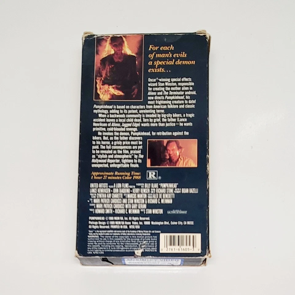 Pumpkinhead VHS 1988 1989 Art CULT HORROR Rare- Lance Henrikson- Full Screen Foto 2 de 4