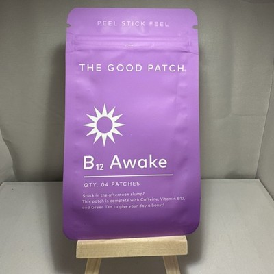 The Good Patch B12 Awake Energy Support 4 Vegan Patches Caffeine Green Tea