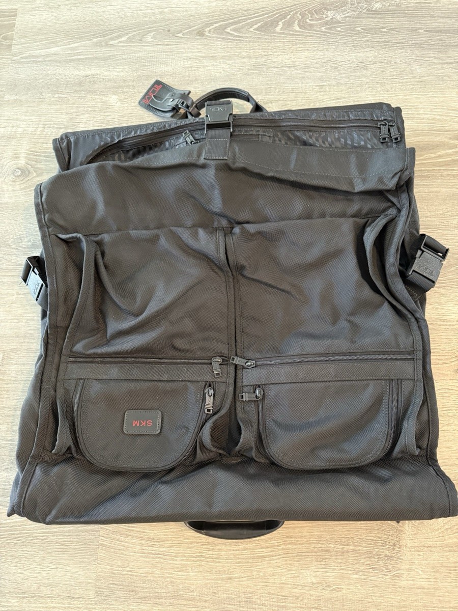 TUMI Alpha Black Garment Carry On Travel Luggage Bag Trifold