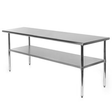 Commercial Stainless Steel Kitchen Food Prep Work Table - 24" x 72"