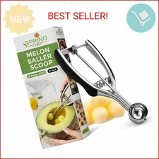 Spring Chef Extra Small Cookie Scoop, Stainless Steel Melon Baller, Baking Scoop