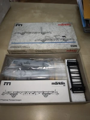 Coffret MARKLÏN 2 wagons plats transport avion, 3R, Etat Neuf. - Photo 1/4