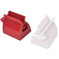 Set of 2 Rolling Tube Toothpaste Squeezer Dispenser Toothpaste Seat Holder Stand