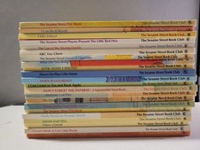 Lot 22 Vintage Sesame Street Book Club Hardcover Books 1980's