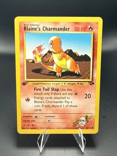 Pokemon Card - Blaine's Charmander Gym Challenge 60/132 Common 1st Edition