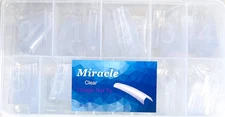 Miracle Long Square Nail Tips 550Pcs Clear Half Cover Nail Tips