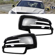 2x Schwarz Spiegelkappen Außenspiegel Abdeckung für Mercedes W212 W204 W221 C117