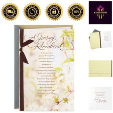 Elegant Mahogany Sympathy Card with Dogwood Flowers - They Leave Footprints