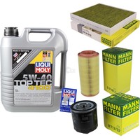 Mann Inspektionspaket 5L Liqui Moly Top Tec 4100 5W-40 FüR Audi A2 1.4 1.6 FSI